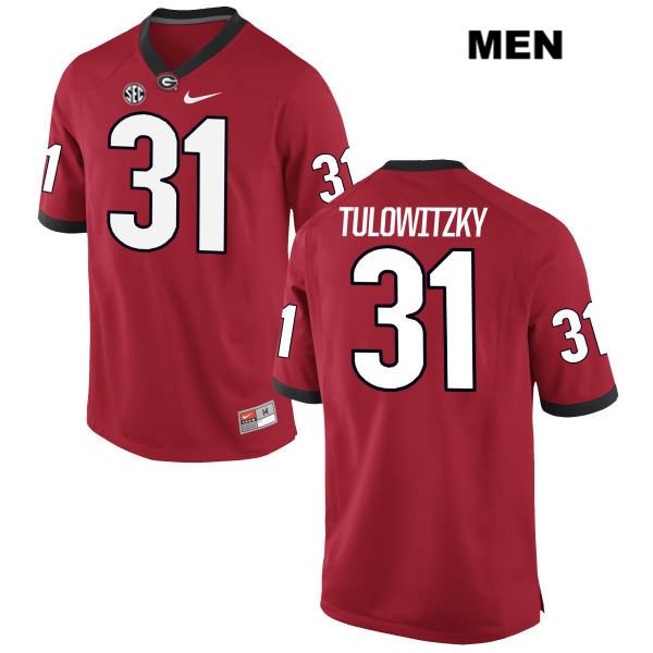 Georgia Bulldogs Men's Reid Tulowitzky #31 NCAA Authentic Red Nike Stitched College Football Jersey GHC3756JQ